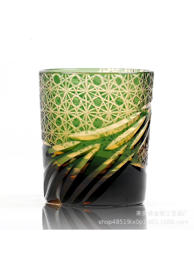 -style Edo Cheko Xingmang Crystal Glass Hand-carved Whiskey Cup High-grade Light Luxury Gift Wine Glass