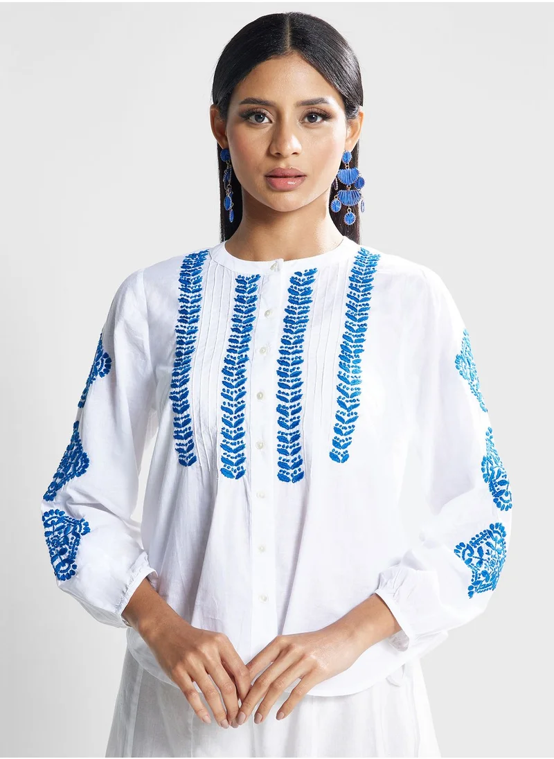 فاب انديا Printed Button Down Kurti