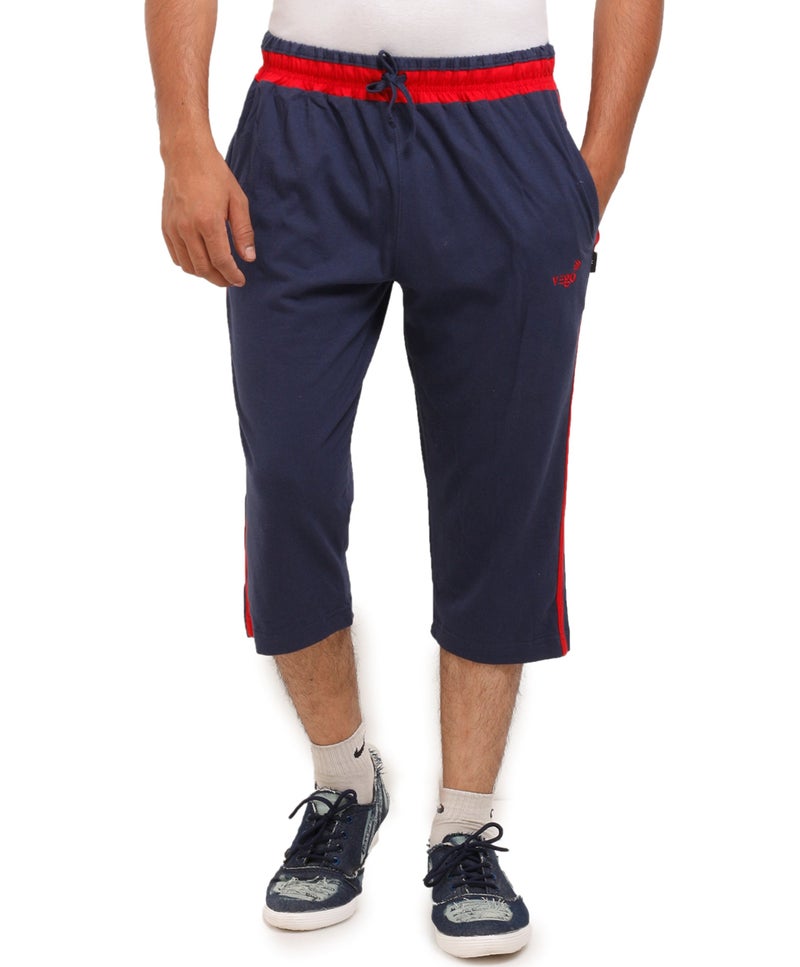 VEGO Mens Cotton Three by Fourth, 3/4, Capri, Three Quarter Ink Blue Regular - Image 2