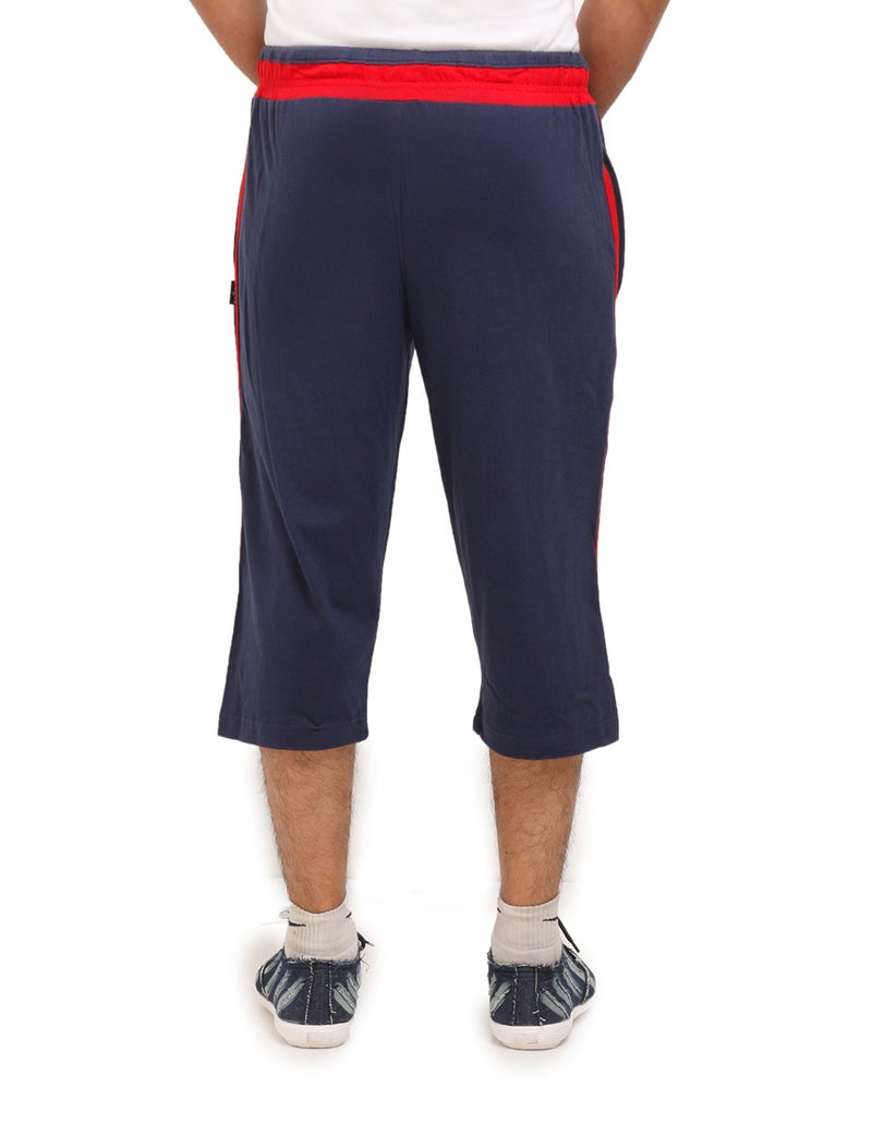 VEGO Mens Cotton Three by Fourth, 3/4, Capri, Three Quarter Ink Blue Regular - Image 4