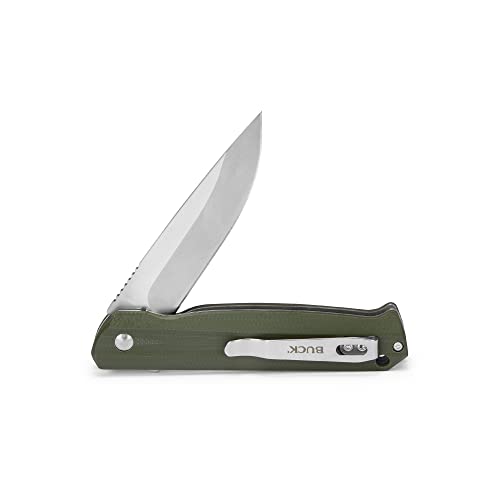 Buck Knives 251 Langford Folding Ball Bearing Flipper Liner Lock Pocket Knife with Removable Clip (Green) - Image 2
