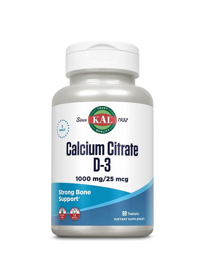 KAL Calcium Citrate With D 1000 Iu Tablets 1000 Mg 90 Count - Image 2