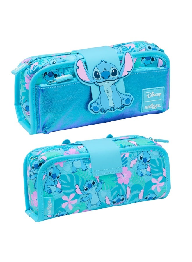 Smiggle Disney Stitch Multi Compartment Pencil Case Large Capacity Kids Stationery Bag with Pen Holder Slots - Image 2