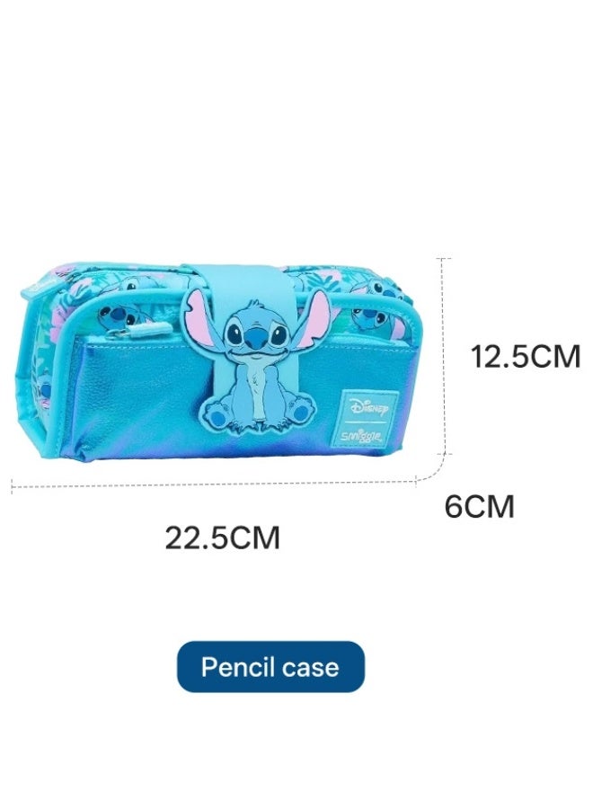 Smiggle Disney Stitch Multi Compartment Pencil Case Large Capacity Kids Stationery Bag with Pen Holder Slots - Image 4