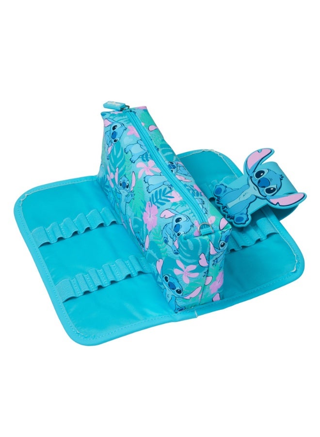 Smiggle Disney Stitch Multi Compartment Pencil Case Large Capacity Kids Stationery Bag with Pen Holder Slots - Image 3
