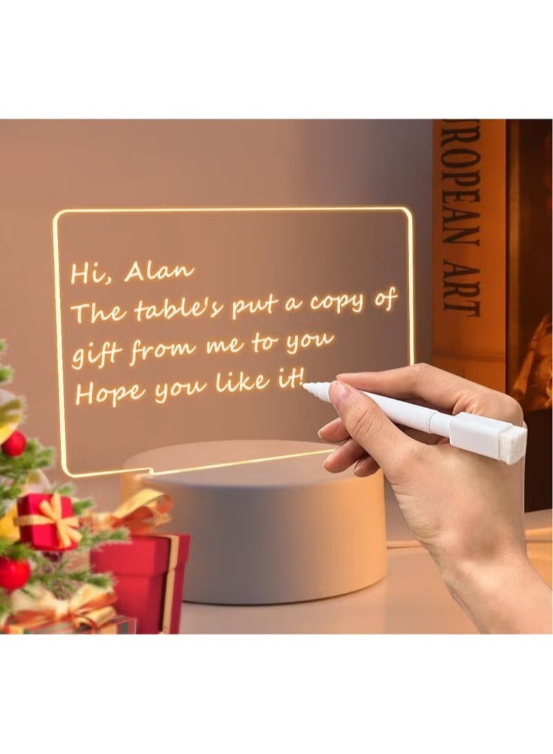 ماكس وشركاه لوحة رسائل أكريليك مضاءة، ضوء ليلي للكتابة والرسم، لوحة قابلة للمسح الجاف 30*20 - Image 3