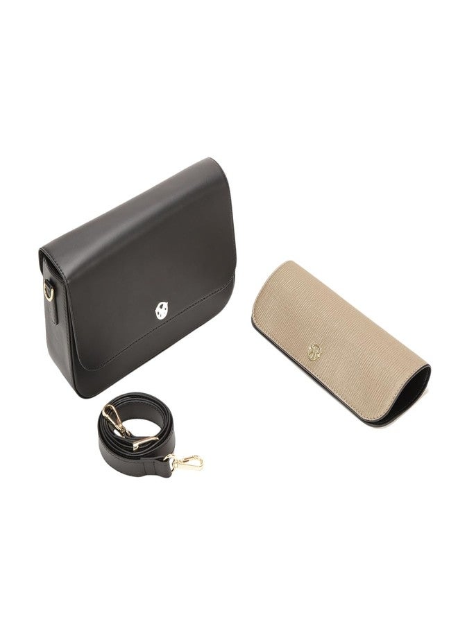 MONROW Vegan With Adjustable And Convertible Fashionable Classic Slingbag With Extra Flap For Women - Image 3