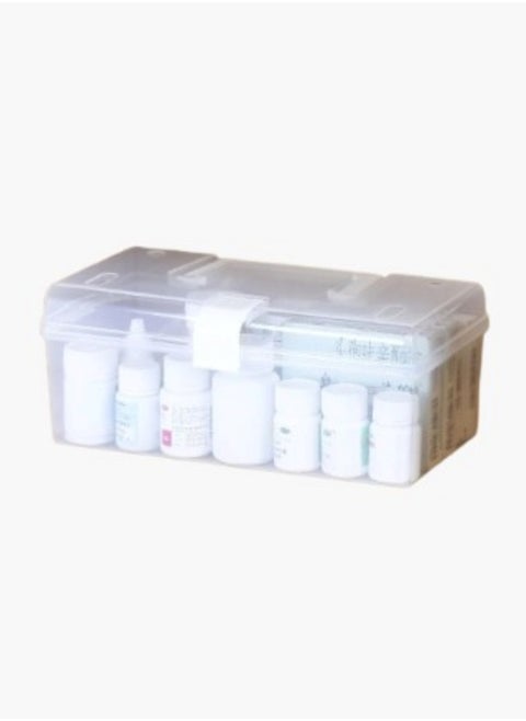 Clear Plastic Medicine Storage Box with Secure Handle Lock