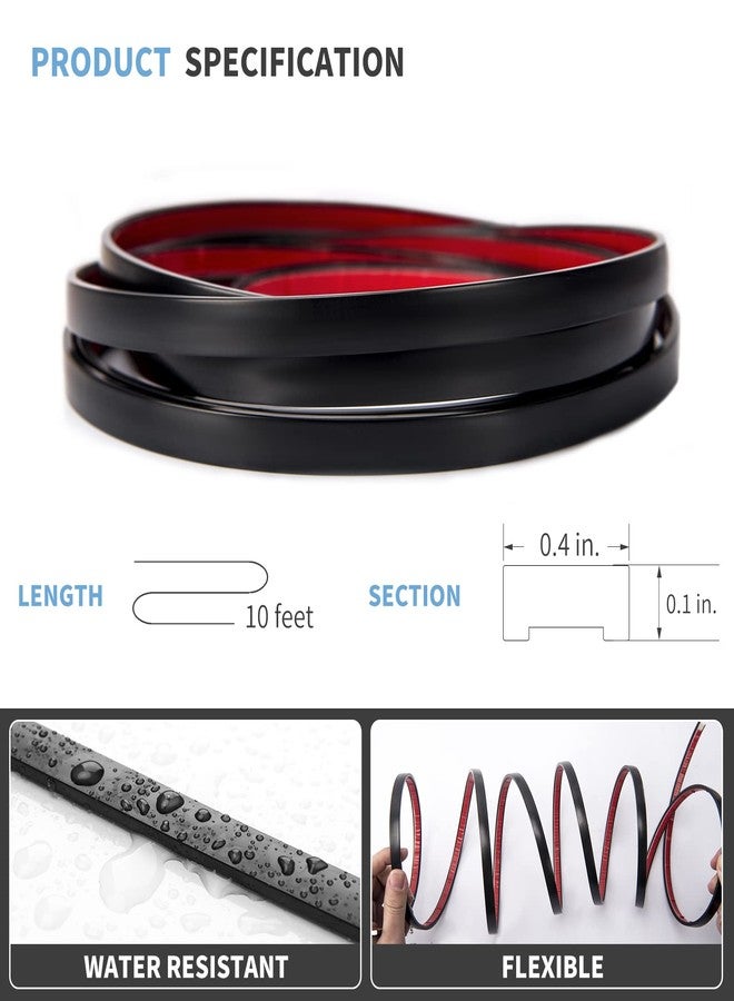 Art3d 10 Ft Peel and Stick Flexible Vinyl Molding Trim for Wall Tile Edges, Kitchen backsplash, Mirrior Frame in Black - Image 2