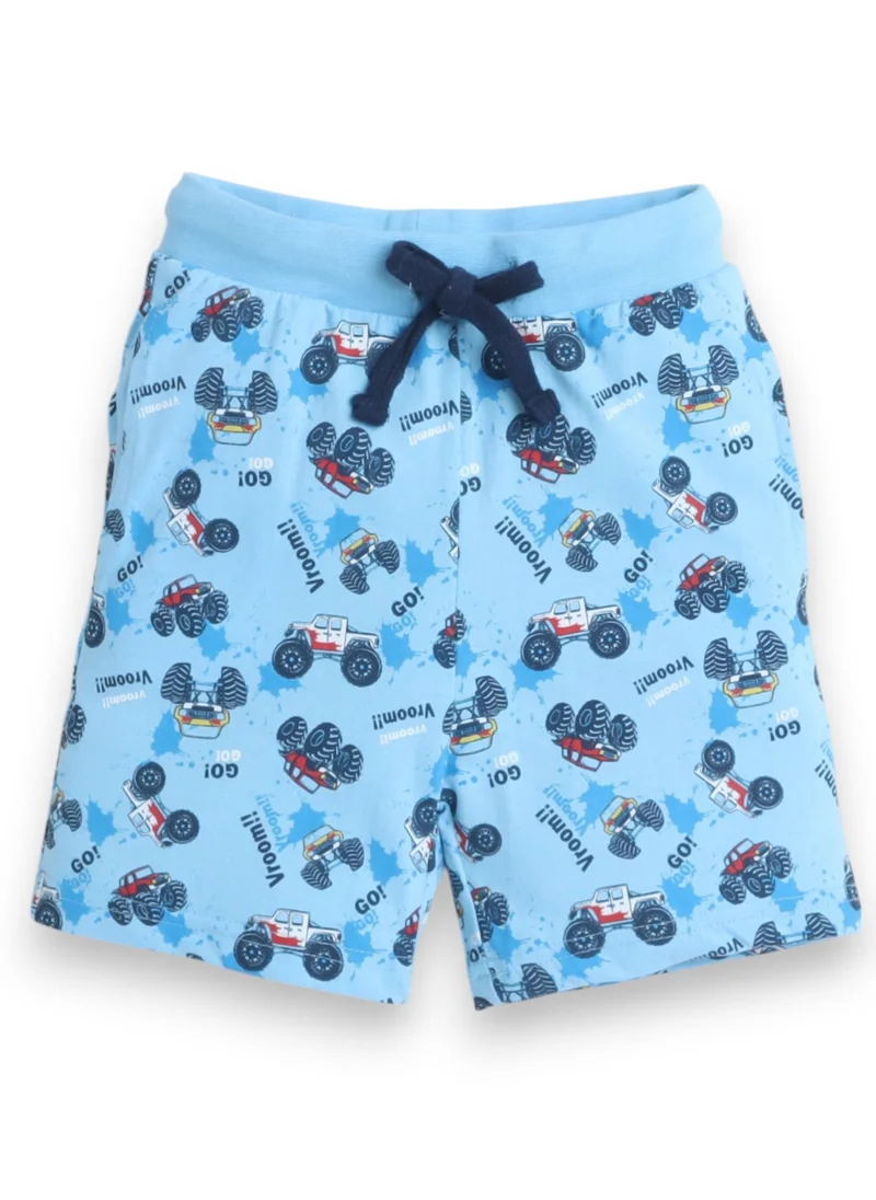 victor and jane Victor and Jane - Printed T-shirt and All-Over Printed Shorts Pyjama Set