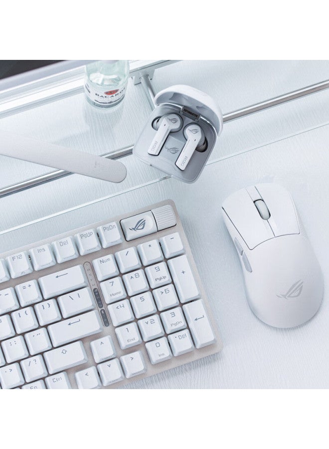 Rog Ranger 2 98 Wireless Keyboard, Bluetooth/wireless Tri-mode Gaming Keyboard, 96-key Layout, Rgb, Hot-swappable Customizable, Moonlight White, Nx Ice Storm Gray Switch - Image 5