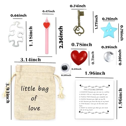 LUOKIFUR I Love You Small Bag Accessories Gift Anniversary Love Gift Souvenir Girlfriend Boyfriend Gift Family and Friendship Gift(Love Bag) - Image 2