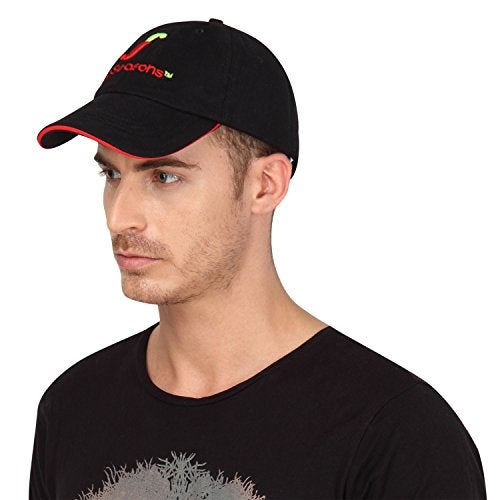 FabSeasons Black Cotton Unisex Adjustable Size Summer Cap - Image 2