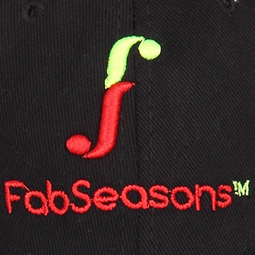 FabSeasons Black Cotton Unisex Adjustable Size Summer Cap - Image 4