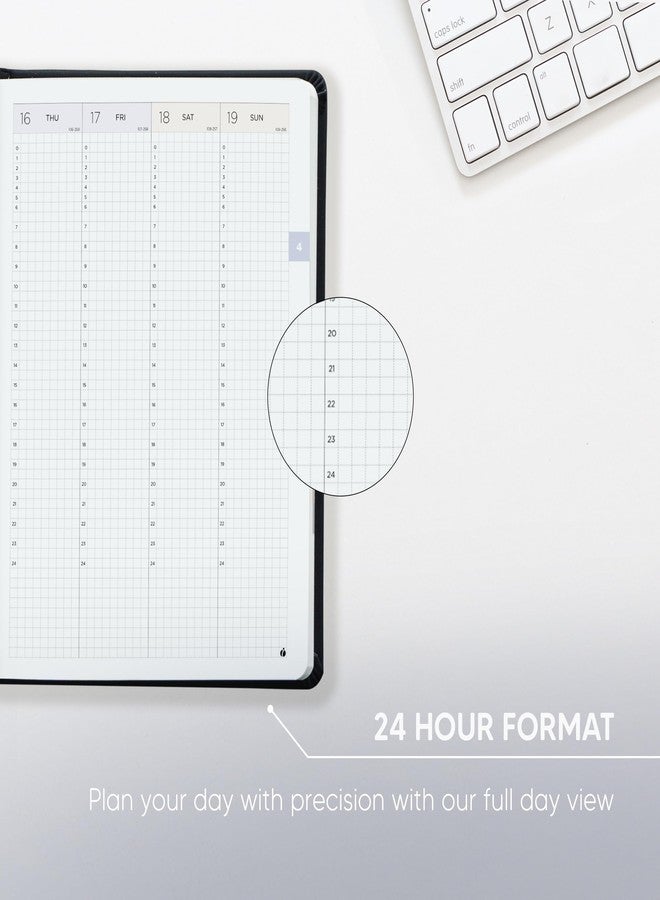 Inamio Hourly Academic Planner 2026-2027 - 24-Hour Planner with Weekly & Monthly Time Slots, Hardcover Appointment Book for Students & Professionals, Minimalist Japanese Design, June 2026 - July 2027 (6x8.5) - Image 5