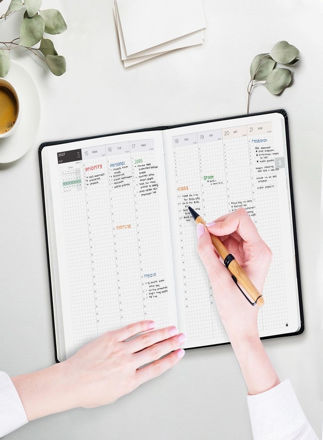 Inamio Hourly Academic Planner 2026-2027 - 24-Hour Planner with Weekly & Monthly Time Slots, Hardcover Appointment Book for Students & Professionals, Minimalist Japanese Design, June 2026 - July 2027 (6x8.5) - Image 2