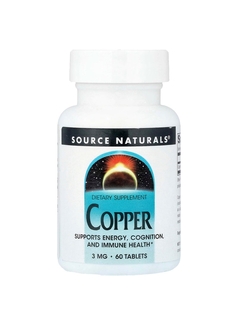Copper, 3 mg, 60 Tablets