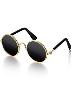 Pet Sunglasses Classic Style Round Shape Reflection Eye Wear Uv Protection Goggles Sunglasses Ideal For Cat And Dogs - Multicolor (Pack Of 1)