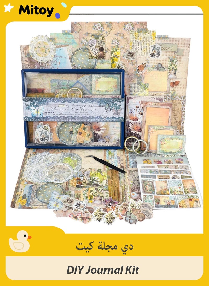 Mitoy DIY Journal Kit for Girls, Girls Toys Journaling Art Crafts Kit, Birthday Gifts for Kids Age 4+ - Image 1