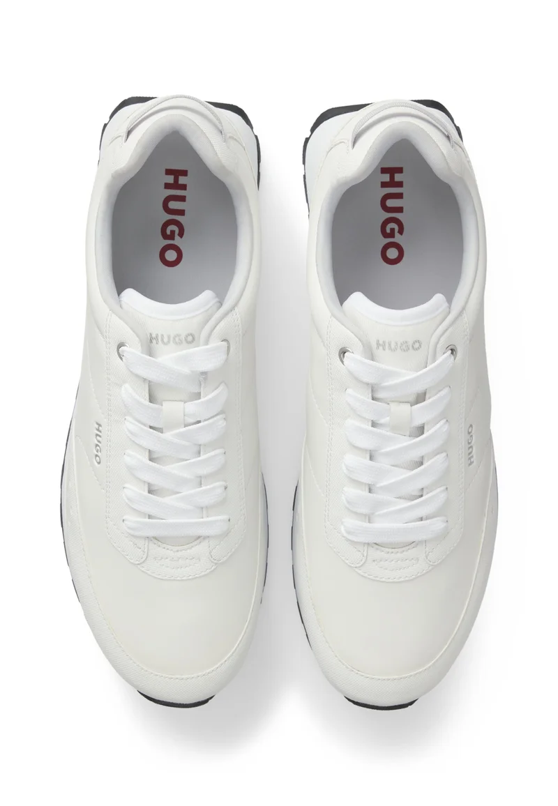 HUGO Running-inspired trainers in faux leather with structured details