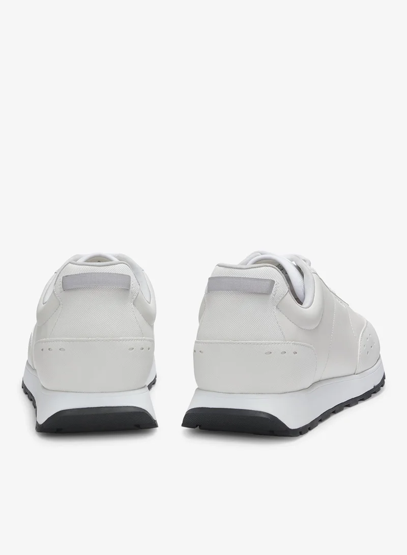 HUGO Running-inspired trainers in faux leather with structured details