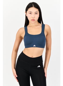 Adidas Women Brand Logo Padded Sports Bra, Teal Green  - Image 1