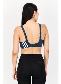Adidas Women Brand Logo Padded Sports Bra, Teal Green  - Image 4