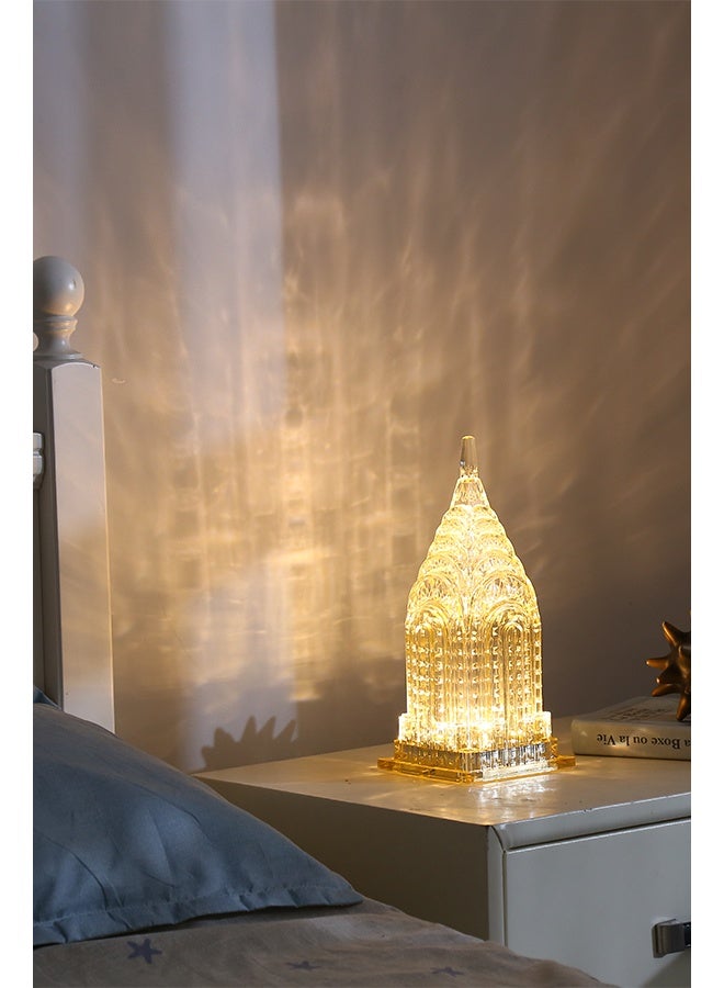 Cordless LED table lamp, Yellow acrylic bedside lamp,3 color tone rechargeable desk lamp suitable for bedroom bar coffee shop decoration - Image 4