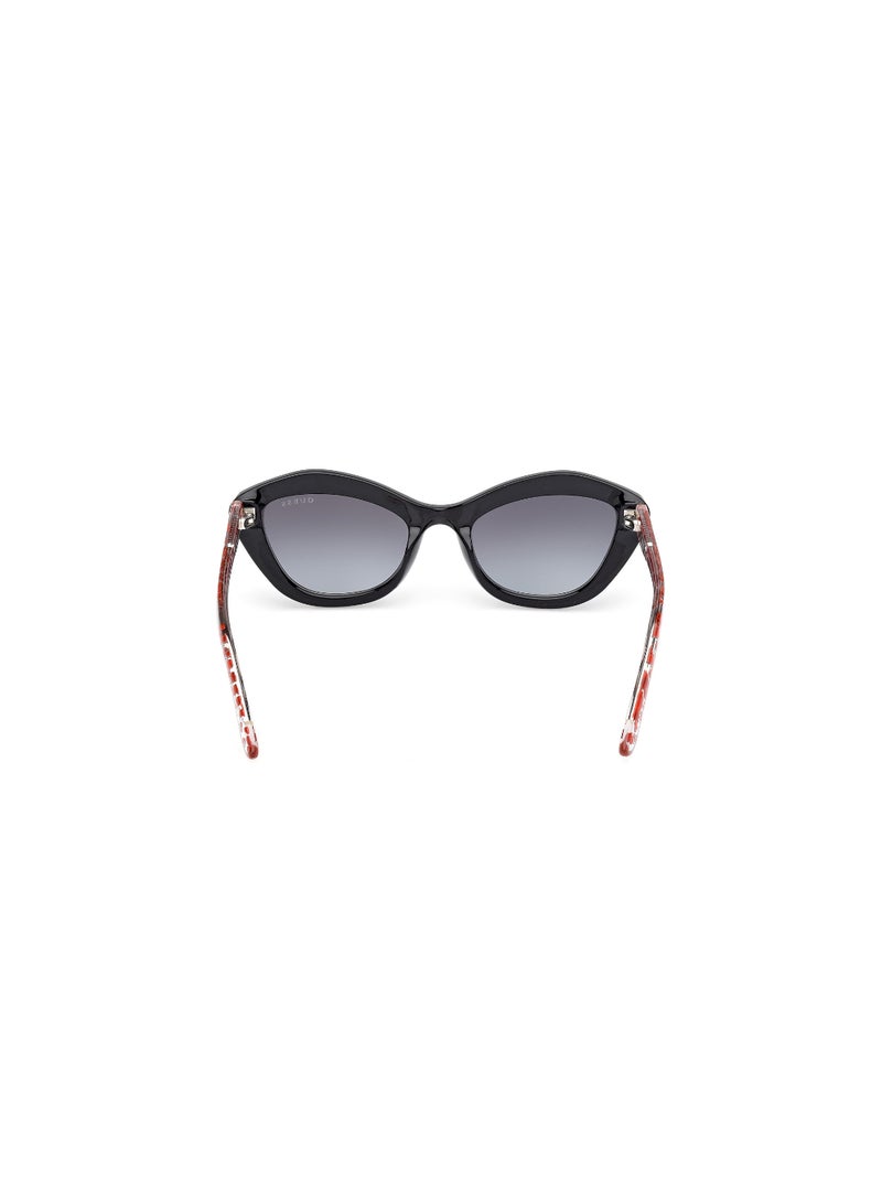 GUESS FULL RIM GIRLS ASYMMETRICAL BLACK INJECTED SUNGLASSES - Image 4