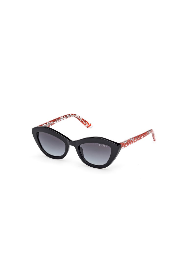 GUESS FULL RIM GIRLS ASYMMETRICAL BLACK INJECTED SUNGLASSES - Image 1