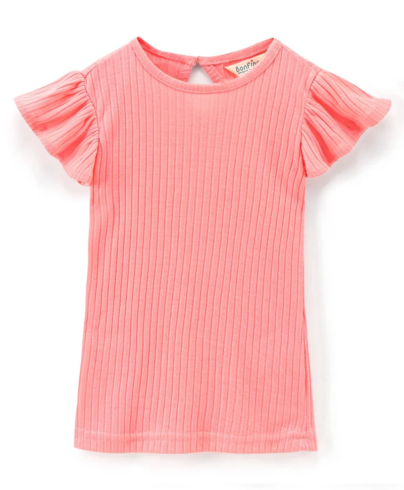 Bonfino Bonfino Flutter Sleeves Dress with Headband - Pink