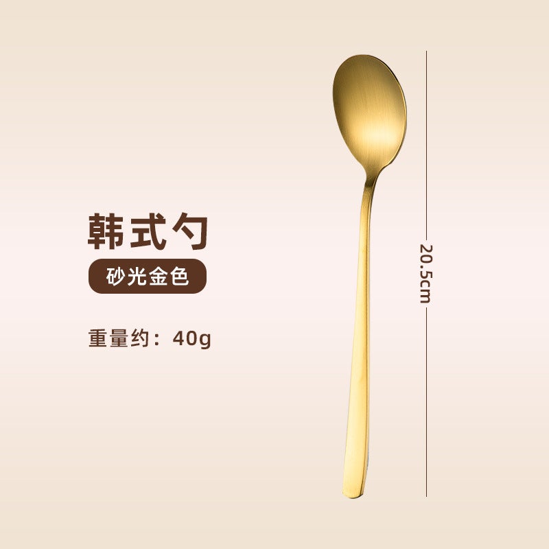 Korean 304 Stainless Steel Chopsticks Set – Modern Simple Design with Rectangular Spoon - Image 1