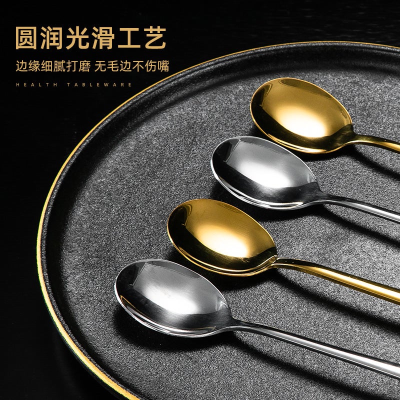 Korean 304 Stainless Steel Chopsticks Set – Modern Simple Design with Rectangular Spoon - Image 3