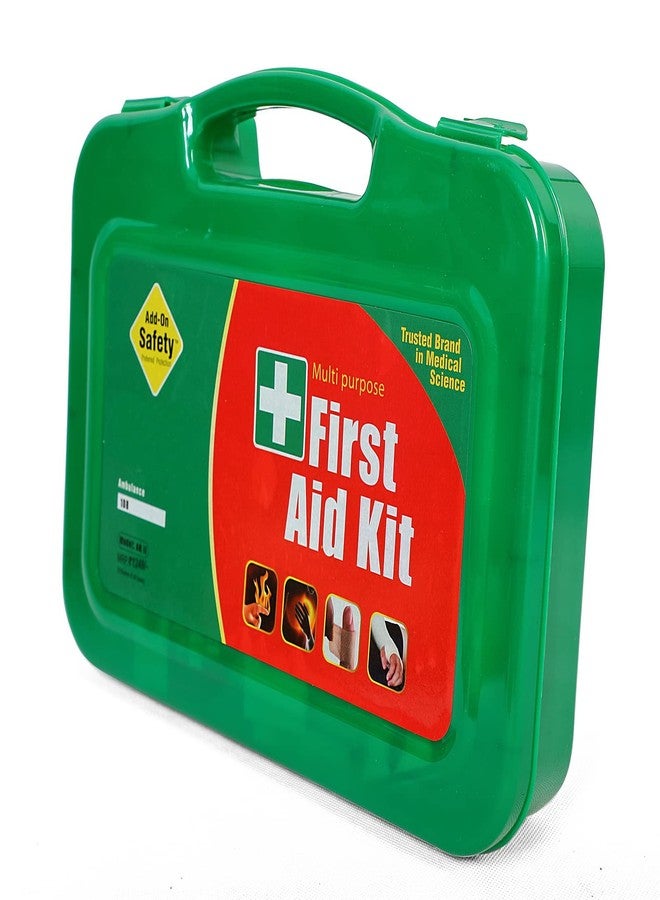 Jayco First Aid Kit for Home/Office/Vehicle/Travel - AK-II (with all the meds / 50 items inside in a Green Plastic Box) - Image 1