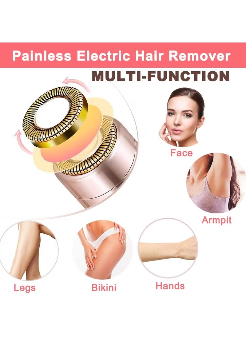 إيكيوك - جهاز إزالة الشعر القابل لإعادة الشحن جهاز إزالة شعر الوجه القابل للشحن لإزالة شعر الوجه للنساء ماكينة حلاقة الوجه النسائية الذهبية غير المؤلمة - Image 1