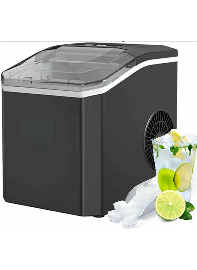 Joshberg Portable Ice Maker,Ice Maker Machine,9 Cubes in 6 Mins, 1.3L Water Tank Auto 2 Ice Sizes,12KG /24h, Self-Cleaning Ice Machine for Home Kitchen,Party,Camping with Scoop  - Image 1