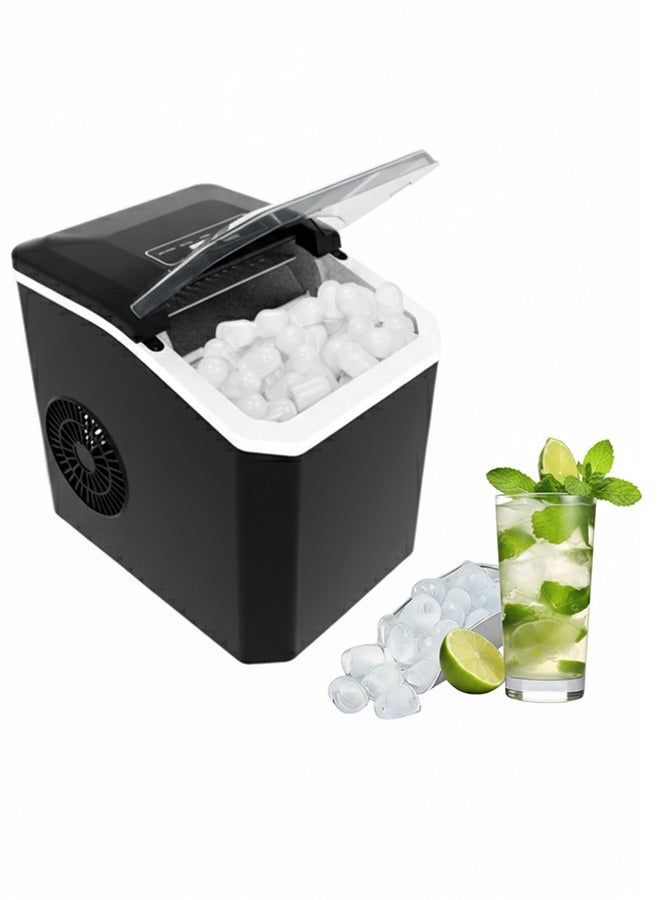 Joshberg Ice Makers Countertop,Portable Ice Maker Machine with Handle,Self-Cleaning Ice Maker,9 Cubes in 6 Mins, 1.3L Water Tank Auto 2 Ice Sizes,12KG /24h, for Home Kitchen,Party,Camping with Scoop - Image 1