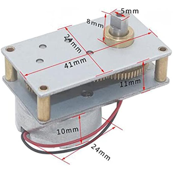 OLONETO DC 6V Mini Micro Metal Gear Motor 27 RPM High Torque Gear Reduced Valve Electric Motor Reduced Valve Motor - Image 2
