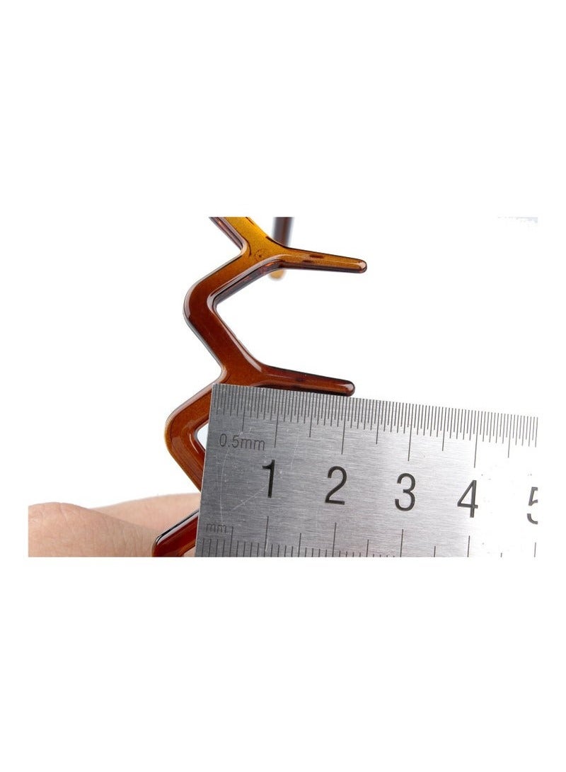 Set of 2 Zig Zag Black Plastic Sharks Tooth Hair Comb Headband - Image 5