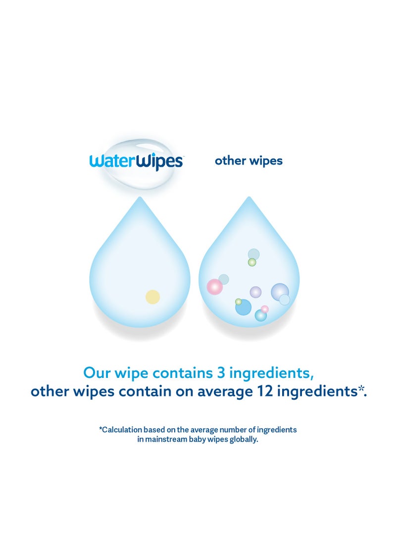 WaterWipes Plastic Free Textured Clean, Toddler & Baby Wipes, 99.9% Water Based Wet Wipes & Unscented for Sensitive Skin - Image 3