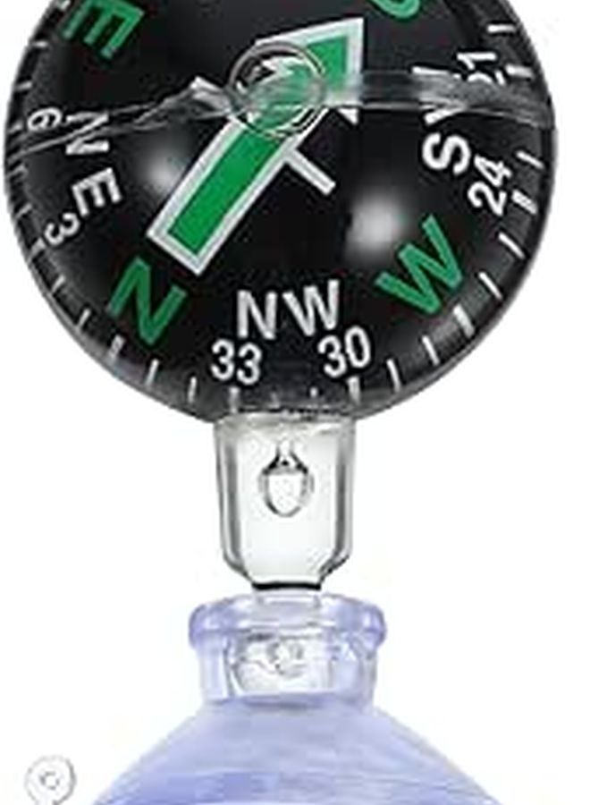 Green 38mm Car Compass Ball With Suction Cup Mount For Automotive Boat Truck Navigation - Image 1