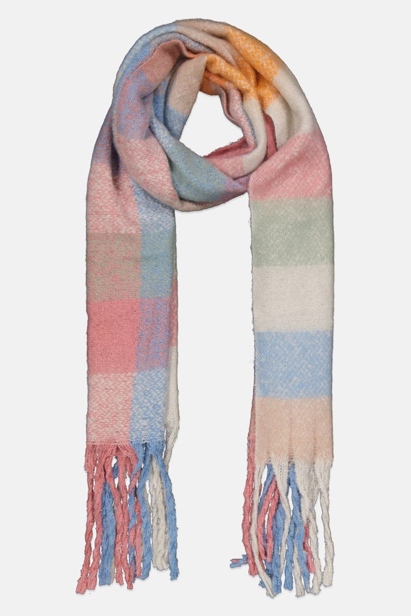 Max Studio Women Colorblock Scarf 198 L x 52 H cm, Pink  - Image 1