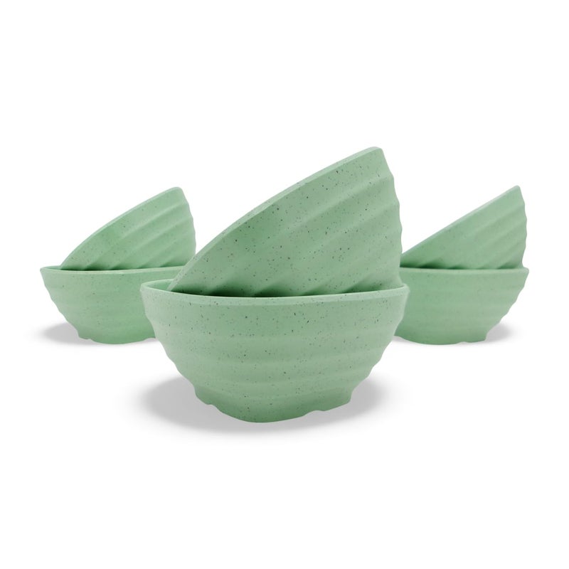 Superware | Pure Melamine | Square Round Katori Set - Green Sand 3.5” (6 nos.) | Stain Free, Glazed Finish - Image 4