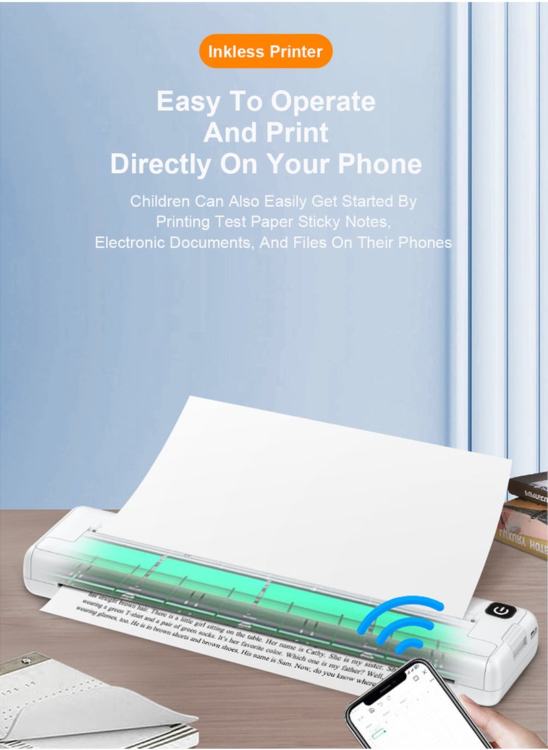 Kidle A4 Home Mini Thermal Printer with WiFi  Portable Inkless Printing Solution for Students & Office Workers  - Image 2