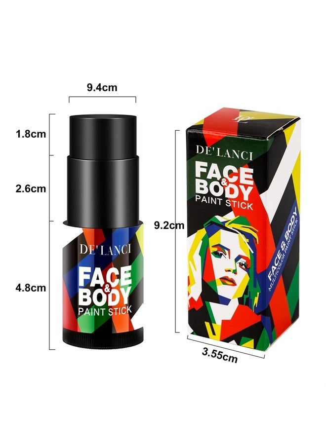 ecofavor Black Face Body Paint Stick Makeup, Cream Blendable Painting Sticks, Halloween Make up SFX Special Effects Clown Zombie Vampire Skeleton Cosplay Costume Parties Football Face Body Paints, Black - Image 4
