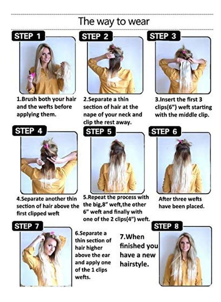 إستيل 7 قطع 16 مشابك 24 بوصة سميكة مجعد مستقيم كامل الرأس كليب في لحمة مزدوجة الشعر البني الداكن مجعد - Image 3