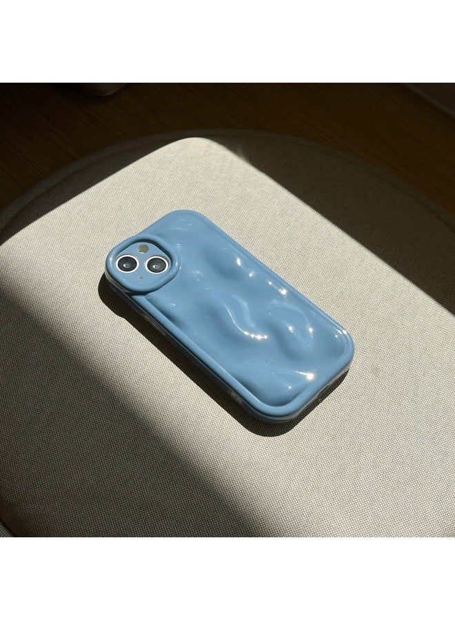 Solid Color Creative Meteorite Pattern For IPhone15pro Max Mobile Phone Case Apple 16 13/14 Women-Color:Xym Meteorite Pattern Imd Blue-Applicable Model:15 (without Packaging)