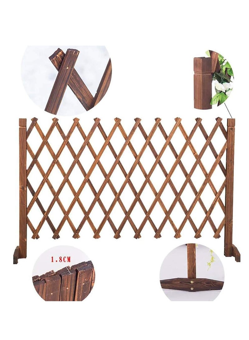 Generic 𝐅𝐅𝐃 Telescopic Wooden Fence Trellis – Expandable Decorative Garden Railing, Solid Pine Wood, Climbing Plant Support, Indoor/Outdoor Privacy Screen, Pet Barrier  - Image 2