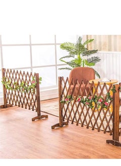 Generic 𝐅𝐅𝐃 Telescopic Wooden Fence Trellis – Expandable Decorative Garden Railing, Solid Pine Wood, Climbing Plant Support, Indoor/Outdoor Privacy Screen, Pet Barrier  - Image 4
