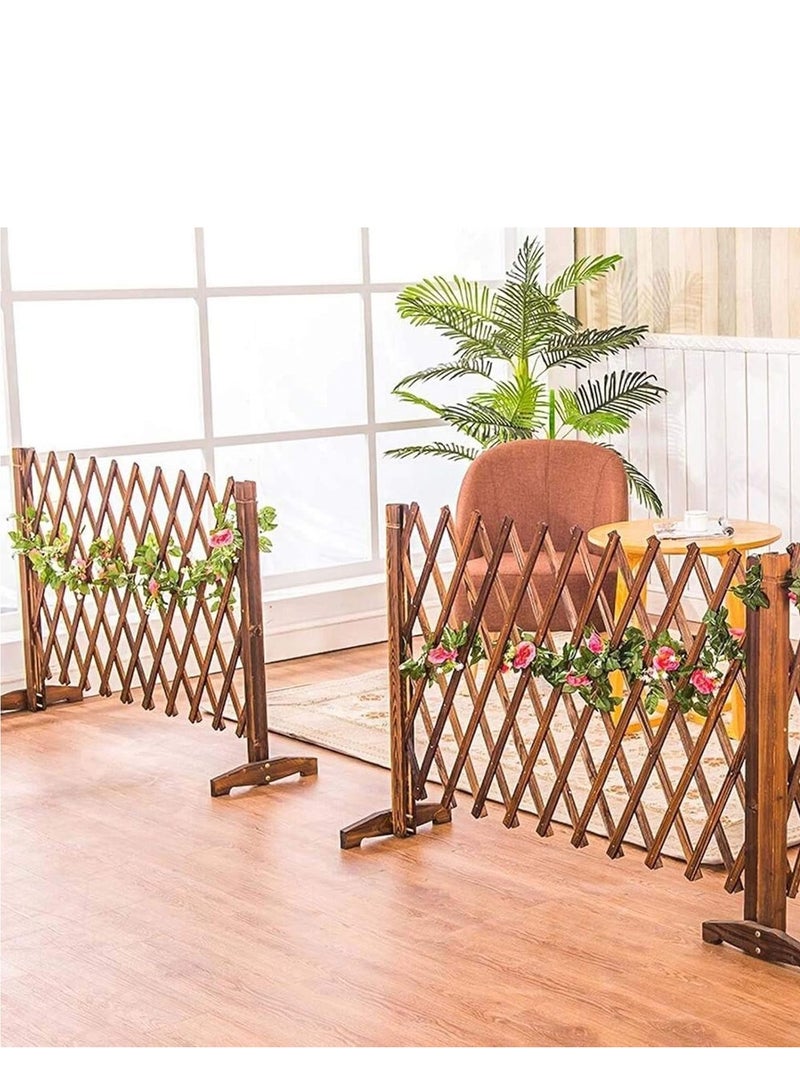 Generic 𝐅𝐅𝐃 Telescopic Wooden Fence Trellis – Expandable Decorative Garden Railing, Solid Pine Wood, Climbing Plant Support, Indoor/Outdoor Privacy Screen, Pet Barrier  - Image 4